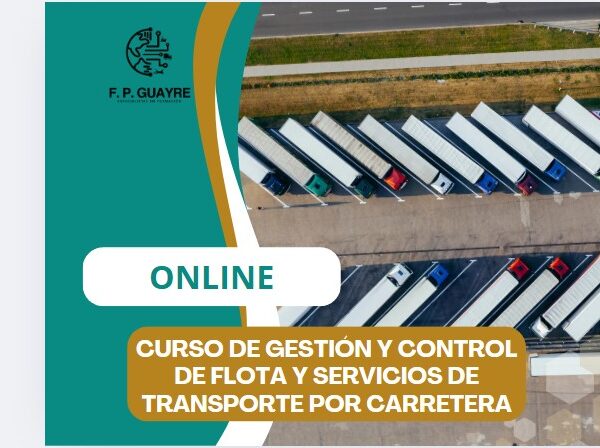 Curso de gestión y control de flota y servicios de transporte por carretera, enfocado en optimizar la operación y eficiencia del transporte.